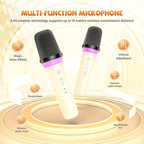 Mini Karaoke Machine for Kids Adults: Portable Bluetooth Speaker with 2 Wireless Mics for Home Party - Singing Karaoke Birthday Gift for Girls Boys 4 5 6 7 8 9 10 11 12+ Years Old Family Party