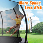 14FT Pumpkin Trampoline with Basketball Hoop, Balance Bar and Enclosure Net, Outdoor Trampoline for Kids and Adults, Capacity 880 lbs