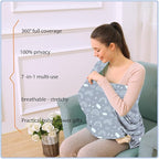 Car Seat Covers for Babies - Multi- use Nursing Carseat Canopy, Breastfeeding Covers, Baby Shower Gifts for Boys and Girls (Grey Rainbow)