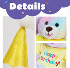 Cuteoy Happy Birthday Dog Musical Stuffed Animal Shaking Singing Dancing Plush Puppy Toy Electric Interactive Animated Plushies Gifts for Kids Girls Boys