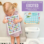 Hadley Designs Potty Training Chart for Toddlers Boys -10 Sticker Potty Chart for Toddlers Girls, 8.5x11" Potty Training Sticker Charts for Toilet Success, Under The Sea Toddler Reward Chart for Kids