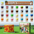 Magnetic Blocks, Magnetic Building Blocks, 3D Construction Build Toys, STEM Sensory Magnet Cubes (Multicolor-300PCS)