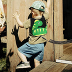 Accmor Toddler Harness Leash + Anti Lost Wrist Link, Cute Dinosaur Kids Harness with Leash, Mini Child Harness Leash Wristband Tether Protector for Baby Boys Girls Age1-3 Years Old to Outdoor Travel