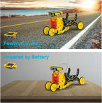 AESGOGO STEM Projects for Kids Ages 8-12, Solar Robot Science Building Kits, Birthday Gifts for 8 9 10 11 12-16 Year Old Boys Girls Teens, Robotics Powered by Sun or Battery(Not Include).