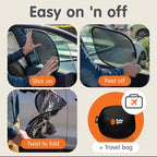 Onco Baby Car Mirror & Car Window Shades Bundle (18.9″ × 12″) - UPF 50+ Window Shade, 100% Shatter-Proof Car Mirror for Baby, Universal Shades & Mirror