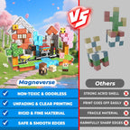 200 PCS 0.8in Magnetic Blocks - Magnet Toys & Magnetic Building Blocks Cubes, Stacking Magnets, STEM Toys for School Acitivities, Birthday Gifts for Boys Age 3+ Years Old (Theme: Forests)