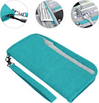 ZOPPEN Passport Holder Family RFID Passport Wallet, Passport Holder Women/Men, Travel Wallet Documents Organizer Zipper Case with Removable Wristlet Strap, Travel Essentials for Flying