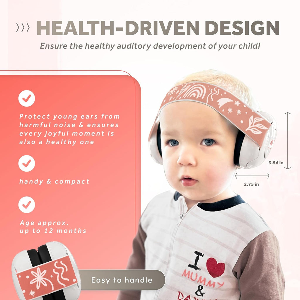 Schallwerk ® Mini+ Baby Ear Muffs – Infant Noise Cancelling Headphones, Toddler Ear Protection, Baby Headphones for Noise