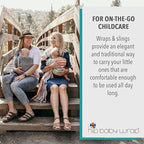 Hip Baby Wrap Ring Sling Baby Carrier for Infants and Toddlers - Beautiful, 100% Soft Cotton Baby Wraps Carrier For Babies 8-35 lbs, Perfect Baby Shower Gifts Moms And Dads - Nursing Cover (Turquoise)