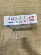 PicassoTiles 121 pc Master Builder Magnetic Building Block Construction Set Magnet Tiles Blocks with Car Truck, 2 Character Action Figures, 28 Educational Alphabet Animal and Number Graphics, Windmill