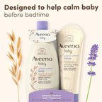 Aveeno Baby Calming Comfort Bath & Body Lotion Set, Nighttime Baby Skin Care Products with Nourishing Oatmeal Plus Relaxing Lavender & Vanilla Scents, Paraben- & Phthalate -Free, 2 Items
