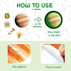 Solar System Wall Decals Glow in The Dark Stars 780 PCS, Glowing Planets Stickers for Ceiling, Nursery Wall Stickers for Bedroom, Kids Room Decorations (Green)