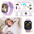 Kids Smart Watches Girls Gift for Age 5-12, Watch for Kids with 32 Games HD Touch Screen Video Camera Pedometer Music Player Flashlight 12/24 hr Toys for 5 6 7 8 9 Year Old Girl Birthday Gift