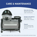 Graco Pack n Play Dome LX Playard with Baby Bassinet, Lightweight Portable Crib, Push-Button Fold Travel Crib, Redmond, Convertible