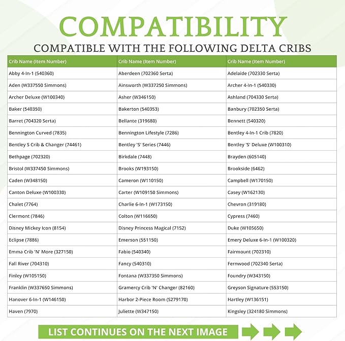 Full-Size Conversion Kit Bed Rails Compatible with Delta Children Convertible Cribs - Solid Wood Rail #0050 - Toddler and Adult Bed Rail for Full-Size Beds - Baby Furniture (Bianca White - 130)