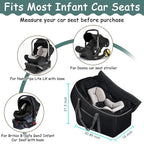 Infant Car Seat Travel Bag Fit Nuna Pipa All Model Car Seat and Base, Fit Doona Baby Stroller, Padded Car Seat Bags for Air Travel, Gate Check Bag with Side Pocket, 5 Protective Feet, Storage Bag