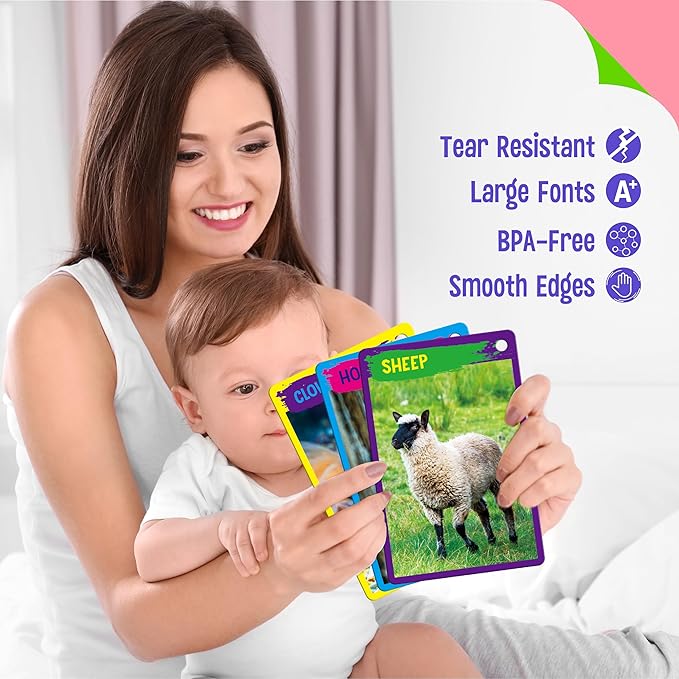 My First 120 Animals, 60PCS Realistic Zoo Animal Cards Farm/Wild/Marine Animals/Insects/Birds Flashcards Montessori & Science Educational Toys Preschool Learning for Homeschool Preschool Toddler Kids