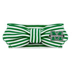 Creative Knitwear Marshall Thundering Herd Infant Girls Kelly/White Striped Hair Knot Headband Embroidered Logo - Size Newborn - 4T