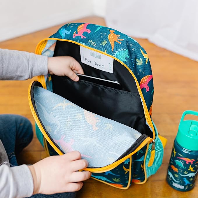 Wildkin ECO rPET Kids Backpack – Recycled, Padded, Adjustable for School & Travel – Jurassic Dinosaurs