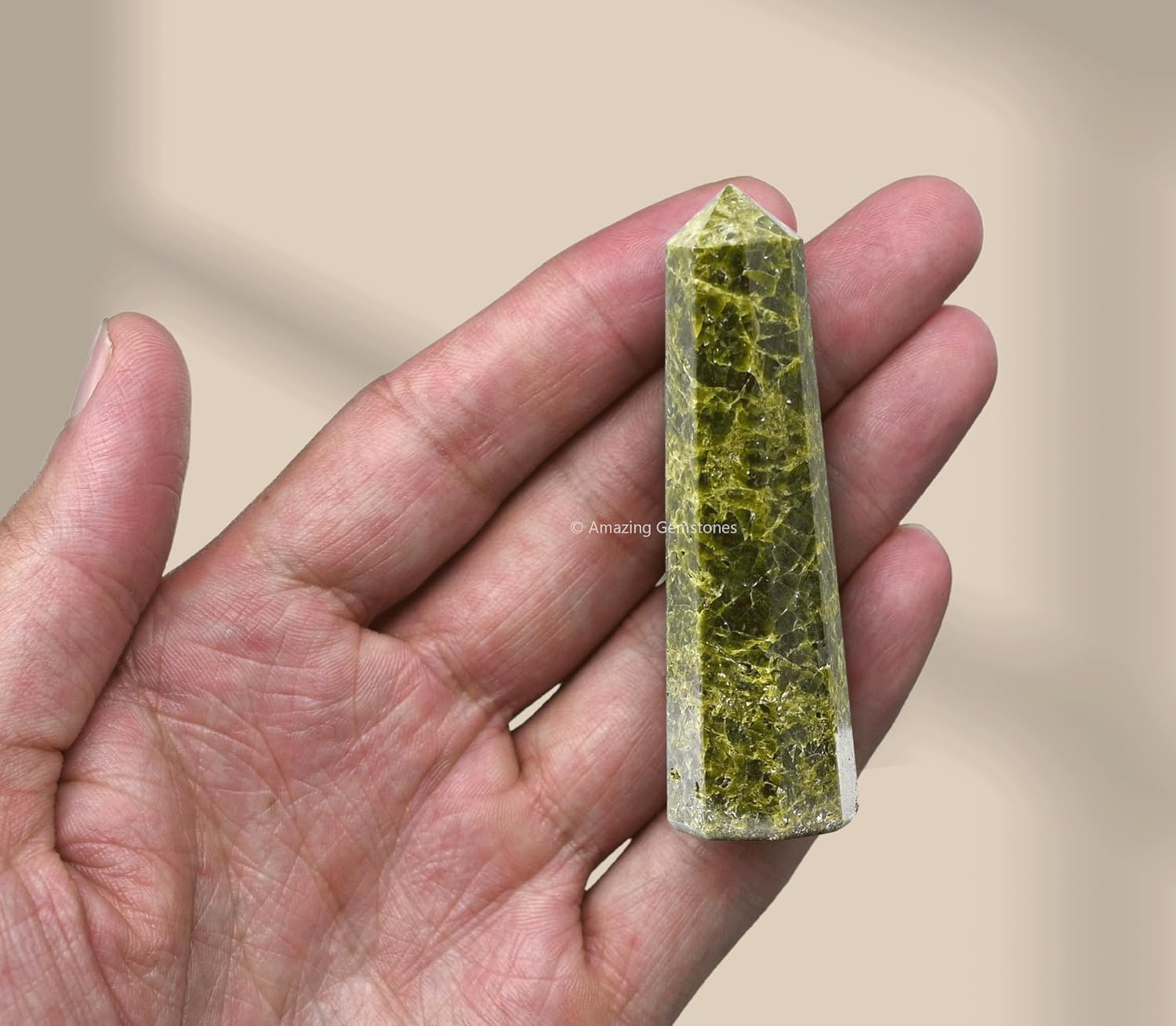 Amazing Gemstone Green Tourmaline in Matrix Crystal Towers - Natural Healing Crystal Point Obelisk for Reiki Healing and Crystal Grid (2 Inch to 3 Inch)