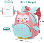 SUN EIGHT Preschool Backpack Toddler for Girls Animal Waterproof Kids Backpack 3D Cartoon School Bag for Baby Girl Boy 1-5 Years（Cute Owl）