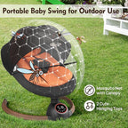 Baby Swings for Infants, Electric Baby Swing with Bluetooth and Preset Melodies, Portable Infant Swing for Indoor & Outdoor Use, 5 Speeds
