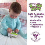 Baby Wipes Unscented by Boogie Wipes, Wet Wipes for Face, Hand, Body & Nose, Made with Vitamin E, Aloe, Chamomile and Natural Saline, 30 Count, Pack of 6