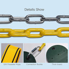 PACEARTH 2 Pack Swings Seats Holds 660lbs with 68.9 inch Anti-Rust Chains Plastic Coated 23.6 inch Tree Hanging Straps and Locking Buckles Playground Swing Set Accessories Replacement - Green