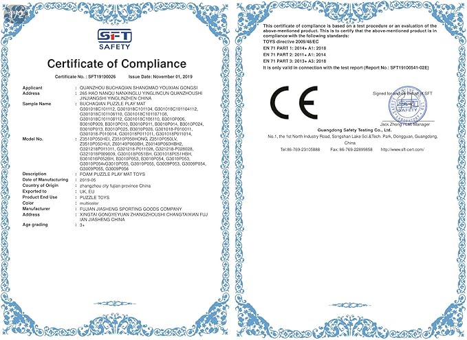 YIMINYUER® 20 Tiles (30cm×30cm×1cm Each Tile) Baby Soft Puzzle Play Mats, Kids Thick EVA Foam Floor, Toddlers & Children's Soft Interlocking Mat R11G301020