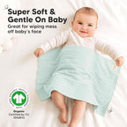 KeaBabies Organic Cotton Burp Cloths Baby Girl, Boy - 6-Pack Large Burping Clothes for Babies, Spit Up Rags, Super Soft & Absorbent Newborn Wash Towels, Gender Neutral, Non-Shrink (Stria, Daybreak)