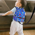 Accmor Toddler Backpack Harness Leash, Mini Baby Walking Backpacks with Anti Lost Wrist Link, Cute Truck Kids Back Pack Harnesses Leashes Tether for 1-3 Yeas Boys Outdoor Travel
