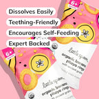 Little Spoon Banana Pitaya Meltable Baby Puffs, Organic Corn Quinoa Sorghum, No Rice, No Added Sugar Snacks, Encourages Self-Feeding, 1 Oz Bag, 4 Pack