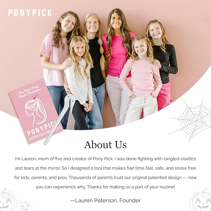 Hair Elastic Rubber Bands Cutter - Easy To Use, Pain-Free, No Hair Damage - Ponytail Tool for Kids & Toddlers (3 Packs & 50 Clear Elastics)