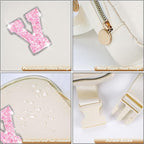 Gifts for Girls Teens Kids - Birthday Gifts for Daughter Sister Her,Teen Girl Essentials,Travel Essentials,Cute Teen Trendy Stuff Waist Packs Belt Bag Crossbody Bag | Cream,Initial V