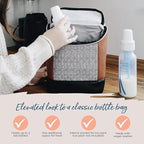 Itzy Ritzy Insulated Bottle Bag – Keeps Bottles Warm or Cool - Holds 3 Bottles & Features Interior Pocket For Ice Pack (Not Included), Coffee and Cream