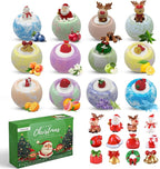 EvolutionUSA - Christmas Bath Bombs for Kids, Holiday Bath Bombs with Surprise Inside, Perfect Christmas Stocking Stuffers or Festive Holiday Bathombs Set, Natural & Hypoallergenic Bath Ball Set