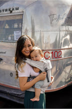 Beco Gemini Baby Carrier from Newborn to Toddler - Certified Ergonomic Newborn Baby Carrier for Infants and Children of 7-35 lbs - M Shape, Adjustable Seat, 100% Cotton (Ecru)