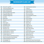 100Pcs Prepared Microscope Slides Set Professional Specimens for Kids Student Homeschool Use