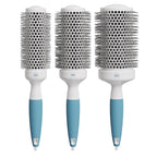 Professional Blow Drying Brush Set - Ceramic Ionic Thermal Brushes for Styling Wet Hair, 3 Round Brushes with Travel Bag for Women