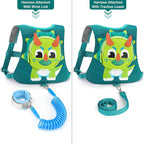 Toddler Harness Leash with Anti Lost Wrist Link, Accmor Kids Dinosaur Harnesses Leashes, Cute Triceratops Kids Walking Wristband Assistant Strap Belt for Parent Baby Boys Outdoor Activity
