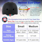 Kids Bike Helmet with DIY Stickers and Knee Pads Elbow Pads Wrist Guard Set for Ages 3-8-14 Toddler Boys Girls Helmet for Roller Skates Cycling Skateboarding Bicycle Scooter