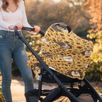 Binienty Sunflower Baby Stuff Car Seat Covers, Dogs Animal Print Carseat Canopy Multi-use Breastfeeding Carseat CanopyInfant Stroller Covers, Ideal Gifts for Wife Mom