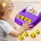 Educational Toys for 3 4 5 Year Old Girls Boys Gifts, Matching Letter Spelling Games Learning Toys for Kids 2-4 Year Olds, Christmas Birthday Gifts for 3-6 Year Old Girls Toddler Toys Age 2-4
