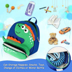 Accmor Toddler Harness Backpack Leash, Cute Dinosaur Backpacks with Anti Lost Wrist Link, Mini Child Leash Wristband Baby Protection for Walking, Keep Kids Close Tether Rein for Boys Aged 1-3 Years