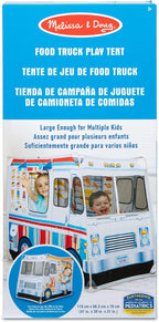 Melissa & Doug Fabric Double-Sided Food Truck Play Tent - Ice Cream and BBQ Role Play Toy Food Truck Tent, for Kids Ages 3+