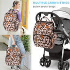 KABAQOO Diaper Bag Backpack with Detachable Changing Station, Large Capacity Baby Diaper Bags for Boys & Girls, Baby Registry Search Stuff & Shower Gifts, Newborn Essentials Must Haves, Leopard Print