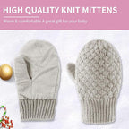 Baby Knit Mittens Toddler Boys Girls Gloves Winter Infant Newborn No Scratch Mitten 0-3 Years