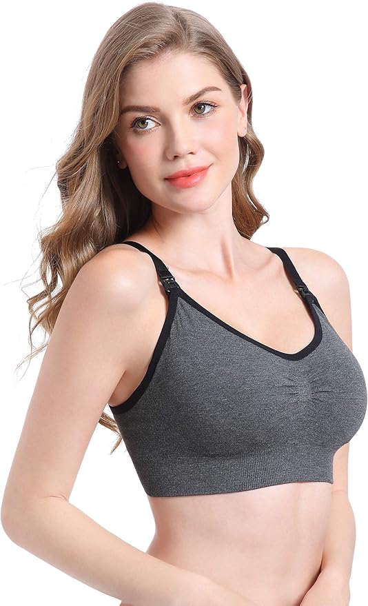 Suekaphin 5PACK Nursing Bra Wireless Bra Women's Sleeping Maternity Bra Breastfeeding Bra