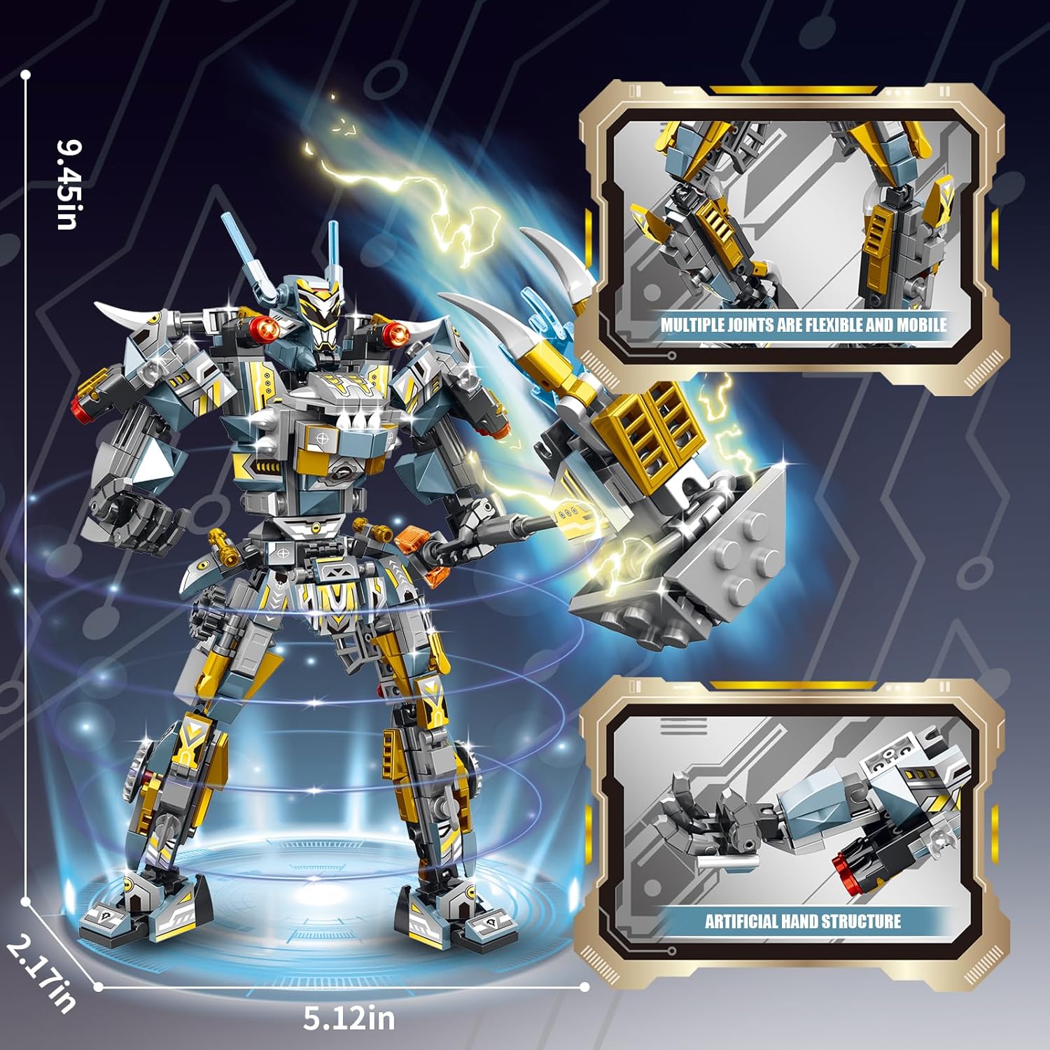 STEM 2 in 1 Indominus Dinosaur Building Kits, Transforming Mech Robot Building Sets for Kids Boys 6-10, Compatible with Dinosaur, Educational Gift Toy for Adults (513 PCS)