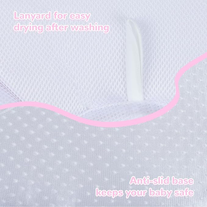 Baby Bath Cushion - Newborn & Infant Lotus Bath Flower Baby with Soft Cover - Travel Bathtub Insert Pad for Kitchen Sink, Shower & Tub - Flower Bathing Pillow with Patented Comfort & Support (Unicorn)